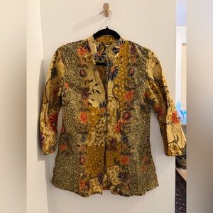 Vibrant Floral Batik Shirt